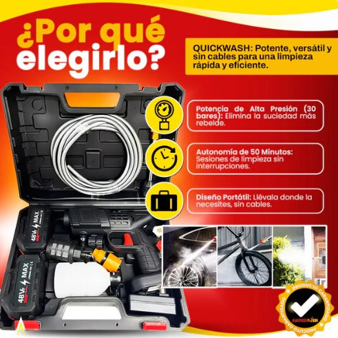 🔥 Pistola de Agua a Presión Portátil 🔥 – Potencia Inalámbrica para una Limpieza Impecable en Cualquier Lugar! 💦🚀