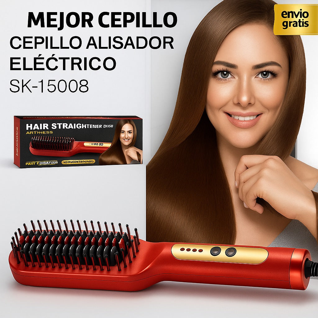 Cepillo alisador 💇♀️✨ ¡Olvídate del frizz 🌬️