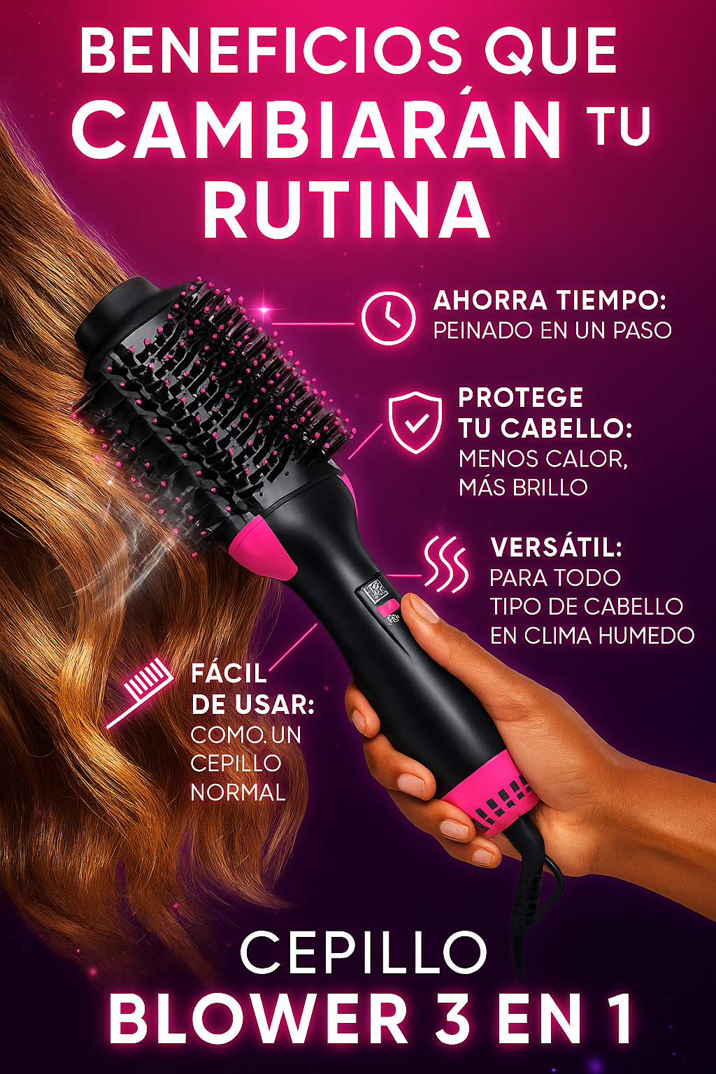 💨✨ Cepillo Blower 3 en 1 ✨💨