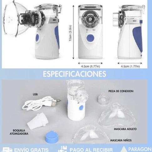 💨🫁 ¡NEBULIZADOR PORTÁTIL PARA RESPIRAR MEJOR AL INSTANTE! 😷✨
