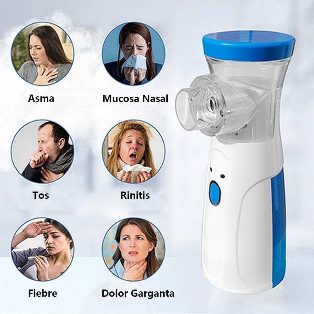 💨🫁 ¡NEBULIZADOR PORTÁTIL PARA RESPIRAR MEJOR AL INSTANTE! 😷✨
