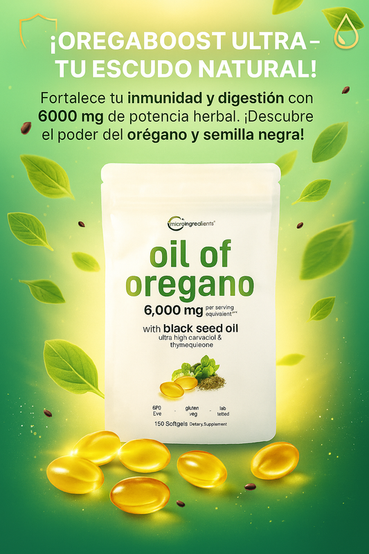 Aceite de orégano con aceite de semilla negra