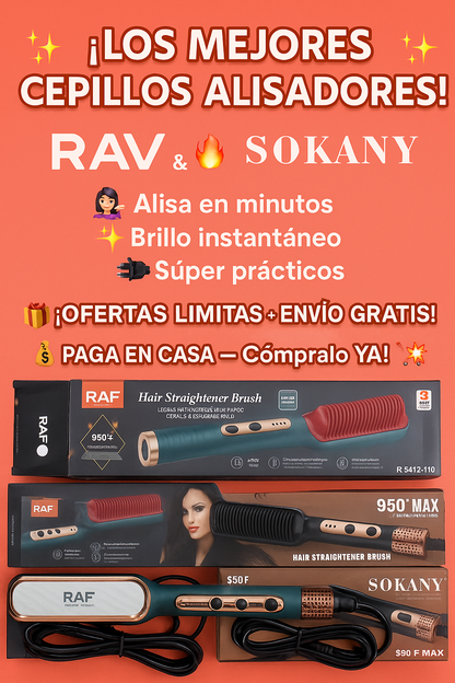 Cepillo alisador 💇‍♀️✨ ¡Olvídate del frizz 🌬️