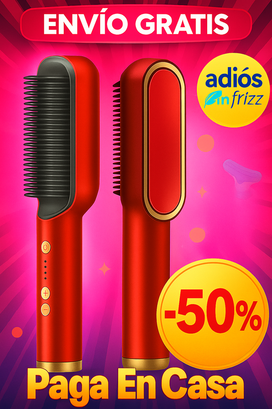 Cepillo alisador 💇‍♀️✨ ¡Olvídate del frizz 🌬️