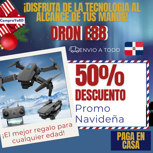 🔥🚁 Dron E88 Pro: ¡Captura, Vuela y Sorprende!Cámara 4K UHD,✨! 🔥🎮 📸✨🎄