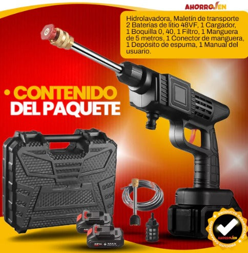 🔥 Pistola de Agua a Presión Portátil 🔥 – Potencia Inalámbrica para una Limpieza Impecable en Cualquier Lugar! 💦🚀
