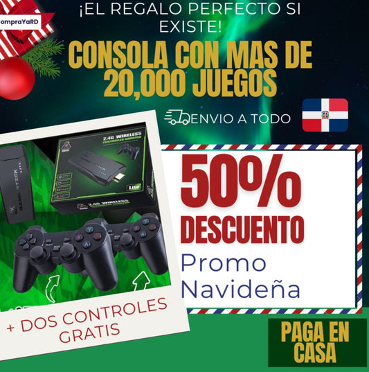 🎮 Consola Retro con 20,000 Juegos 🎲 + 2 Controles Inalámbricos 🕹️