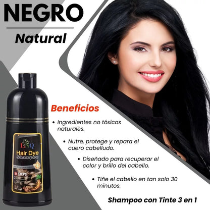 Hair Dye Shampoo 3 in 1 kit de cubre canas