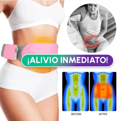 💖 Cinturón Térmico & Masajeador – Alivio Instantáneo para Cólicos 💖